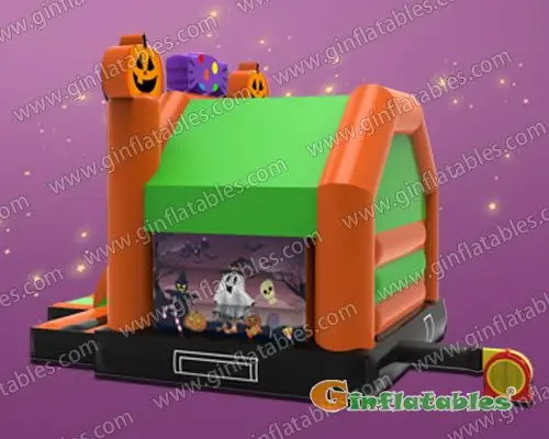 Halloween bounce house with slide