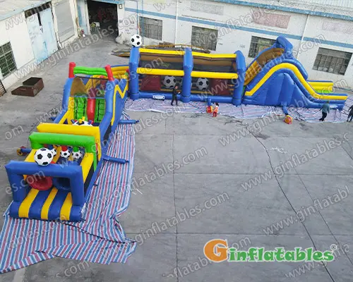 L shape football sport obstacle course