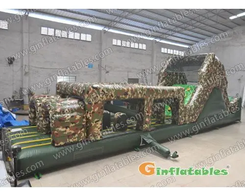 39 ft L Inflatable camouflage obstacle course