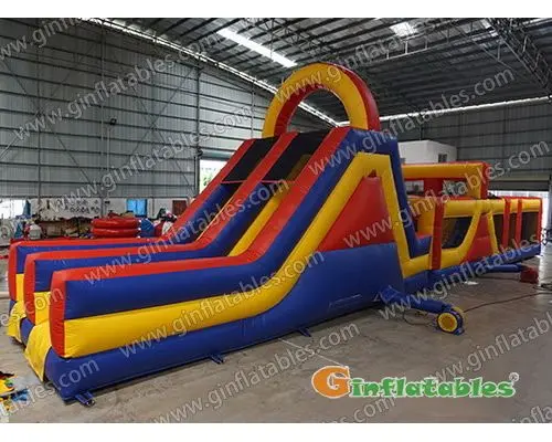 Red yellow blue obstacle course