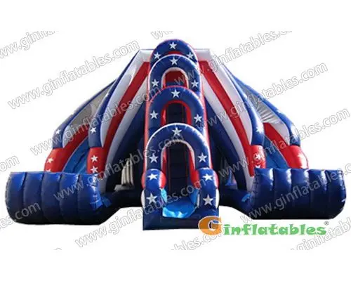 Inflatable Double lane USA Slides