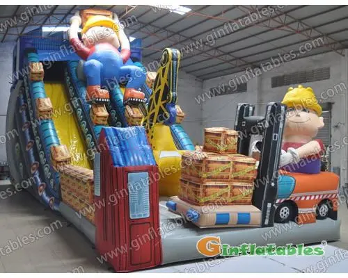 29.5 ft Bob the builder inflatable slide