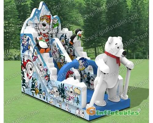 Polar Bear skiing slides