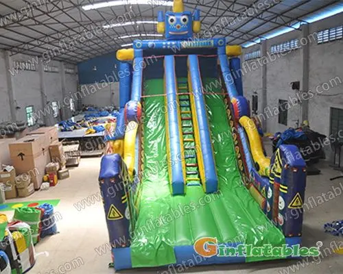 Robot inflatable slide