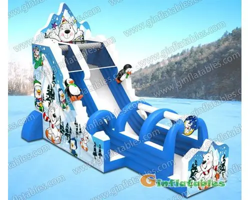 Snowing tube slide