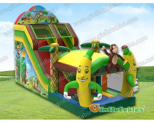 26ftL Banana slide inflatable