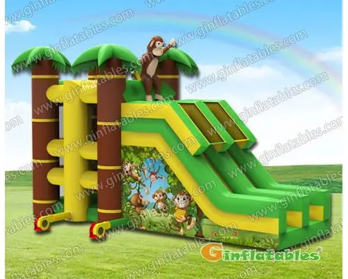 Jungle theme spider climb slide