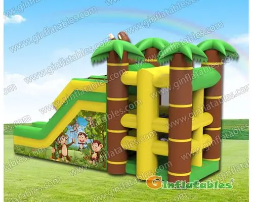Jungle theme spider climb slide