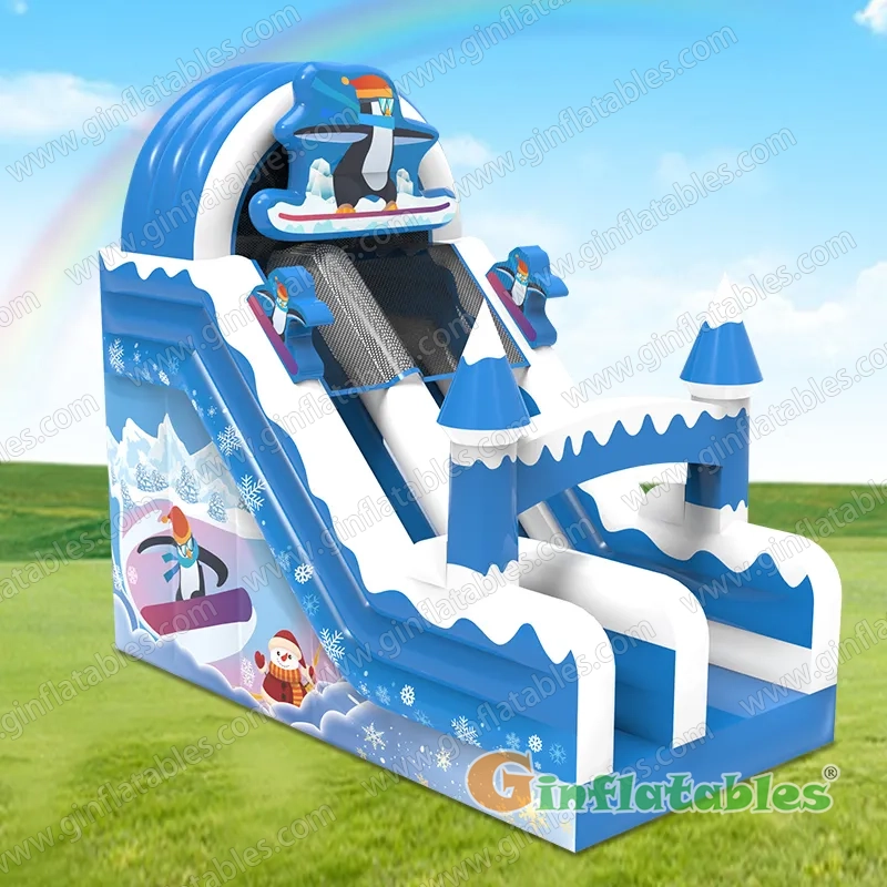 Penguin skiing slide