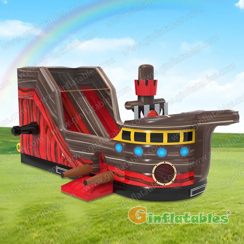 Pirate Ship Inflatable Slide