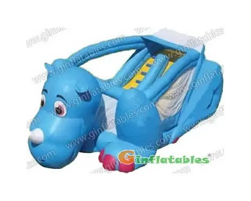 Inflatable rhino slide