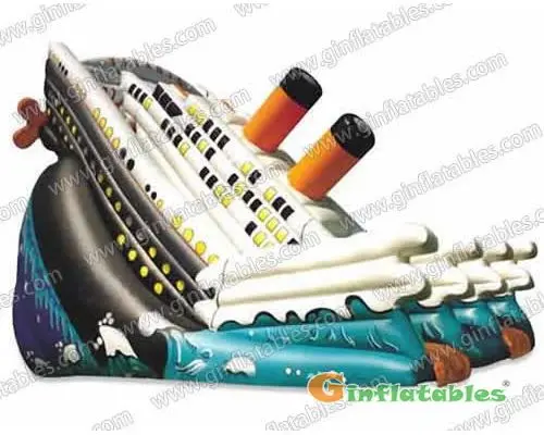 Inflatable titanic slide