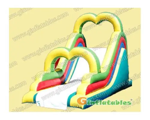 Inflatable heart shape slide