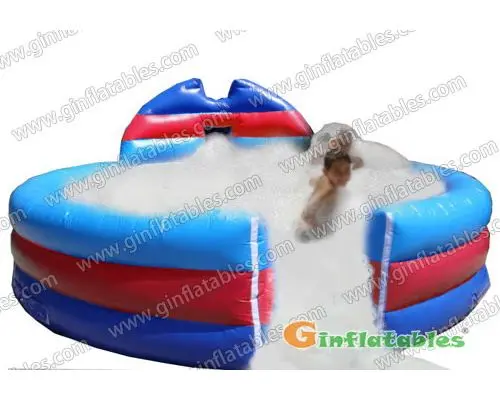 Inflatable Foam Pit with foam machine