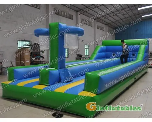 Inflatable bungee run and basketball