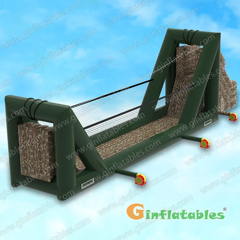 Inflatable zip line