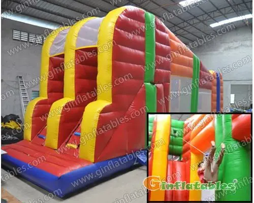 Dual lane small zipline inflatable