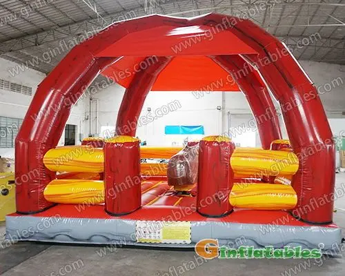 Inflatable Mechanical Rodeo Bull with roof