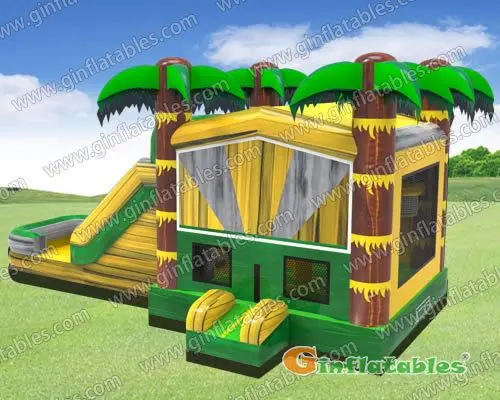 Palm trees inflatable combo