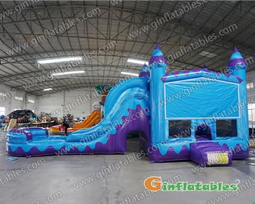 35ft Blue Purple marble Wet/Dry Combo Inflatable 35ft Blue Purple marble Wet/Dry Combo Inflatable