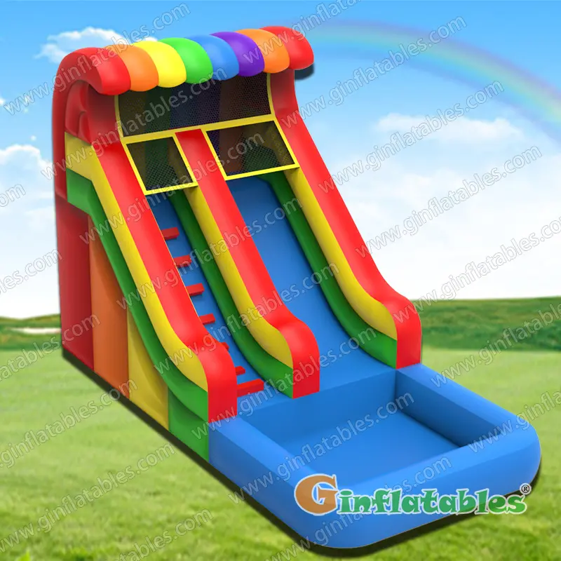 Rainbow water slide