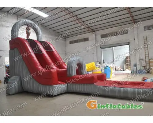 Inflatable sea horse water slide