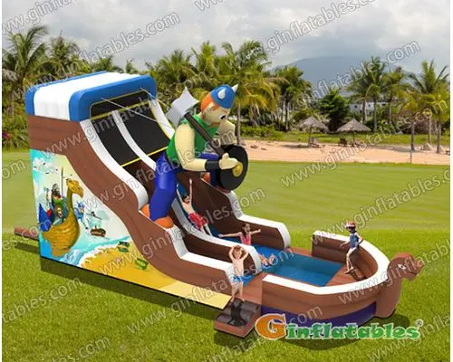 Pirate water slide inflatable