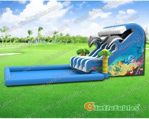Ocean triple water slide n pool