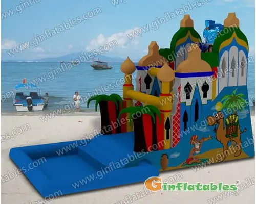 36ftL Arabic water slide with sealed pool