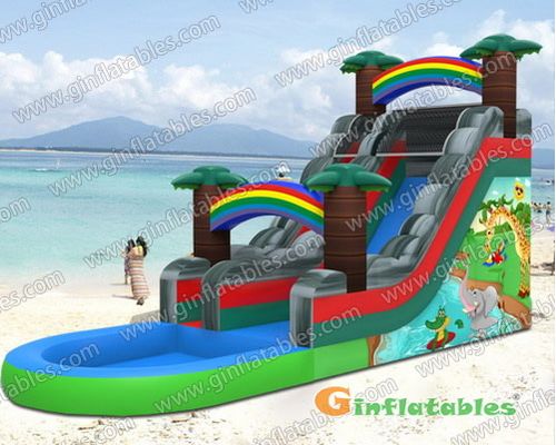 Tropical water slide