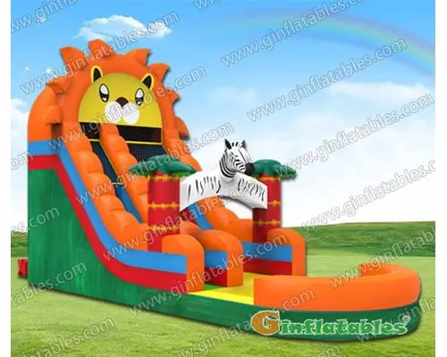 Lion water slide