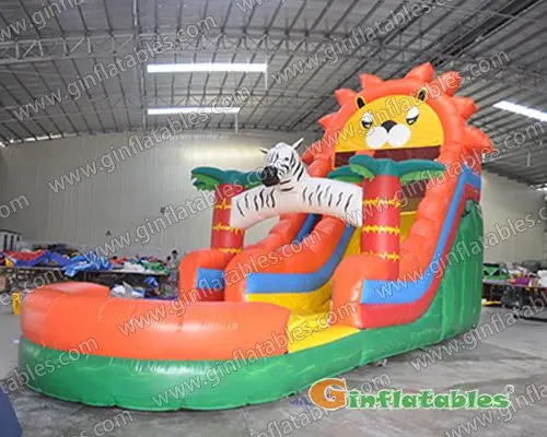 Lion water slide