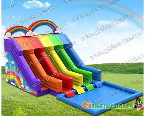 Rainbow 4 lines water slides