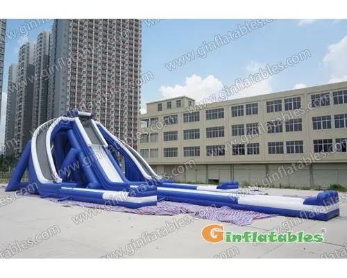 Triple water slide