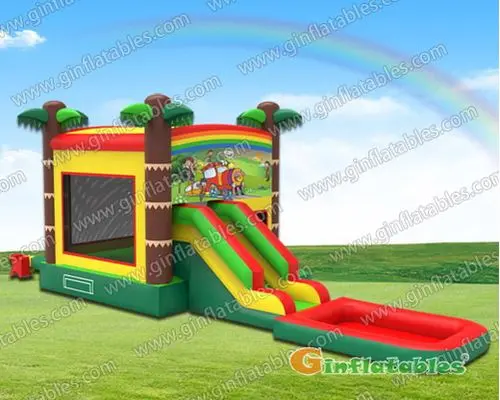 inflatable jungle water combo