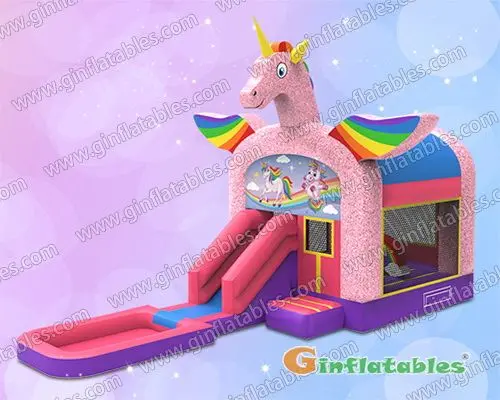 Unicorn water slide combo