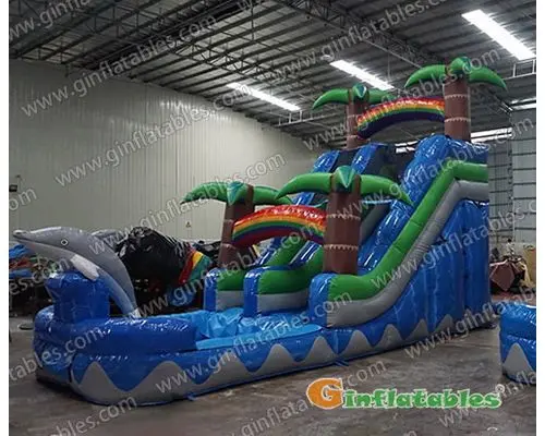 inflatable jungle water slide