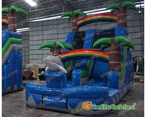 inflatable jungle water slide