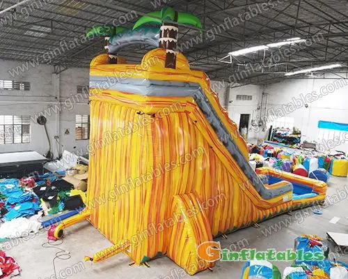 24' High inflatable dual water slide