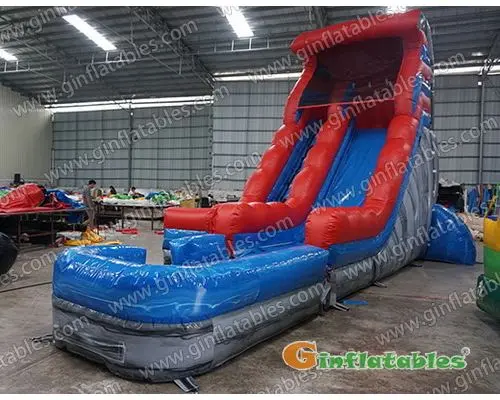 Water slide with detachable pool