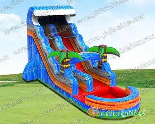 35ft Blue water slide inflatable