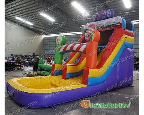 22ft Inflatable candy water slide