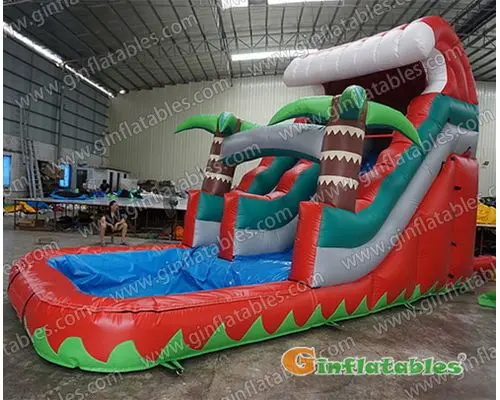 Red water slide