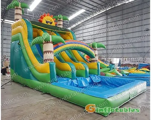 Tropical water slide