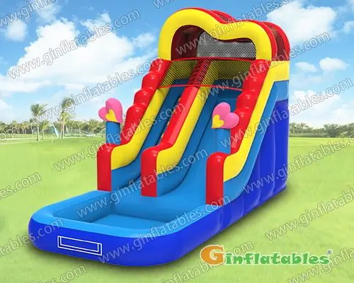 Inflatable heart water slide