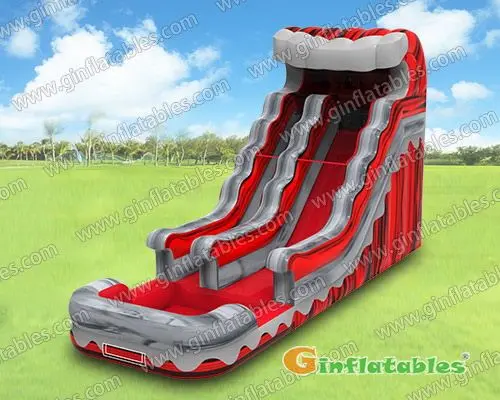 Inflatable wave water slide