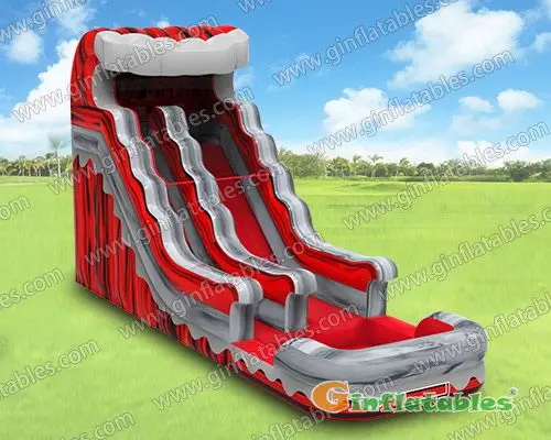Inflatable wave water slide