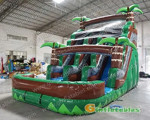 14ftW x 18ftH Amazon dual water slide