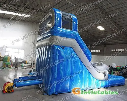 Inflatable dolphin water slide