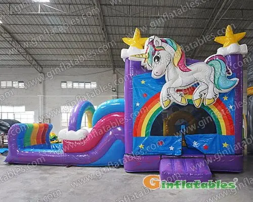 Unicorn water slide combo